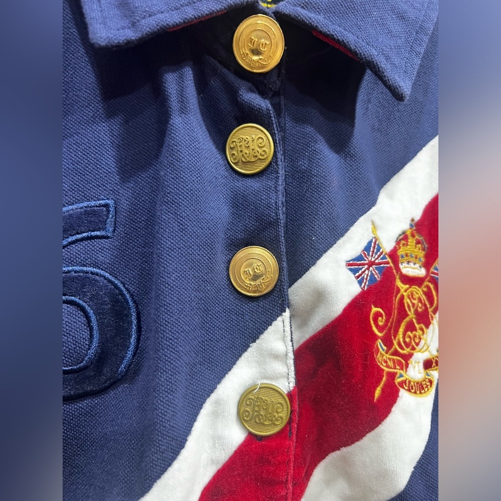 Joules x Mary King Polo Shirt Velvet Accents Team Great Britain Equestrian Sz 10 - Picture 4 of 14